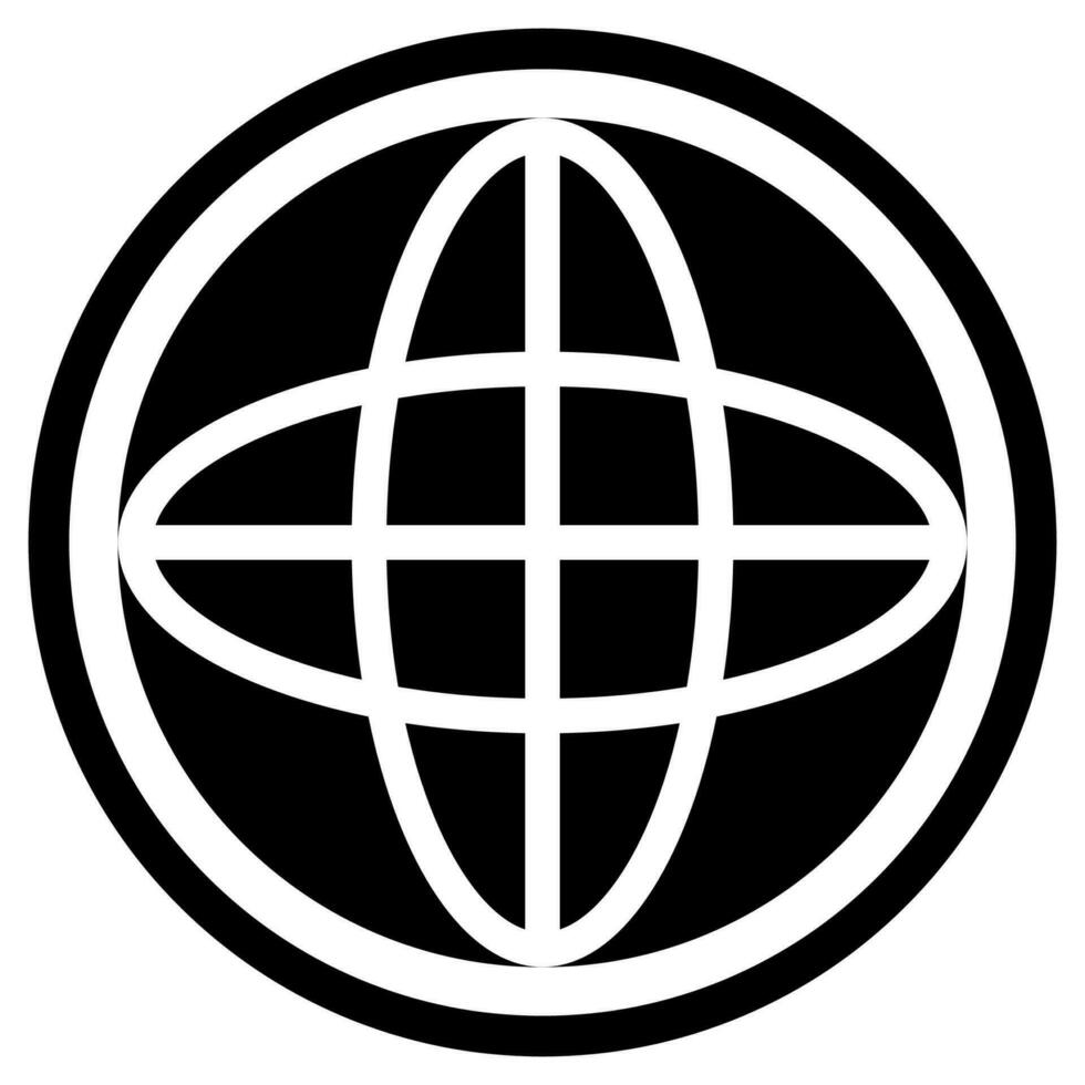 Globe symbol. World sign. Planet earth in circle. Outline globe vector