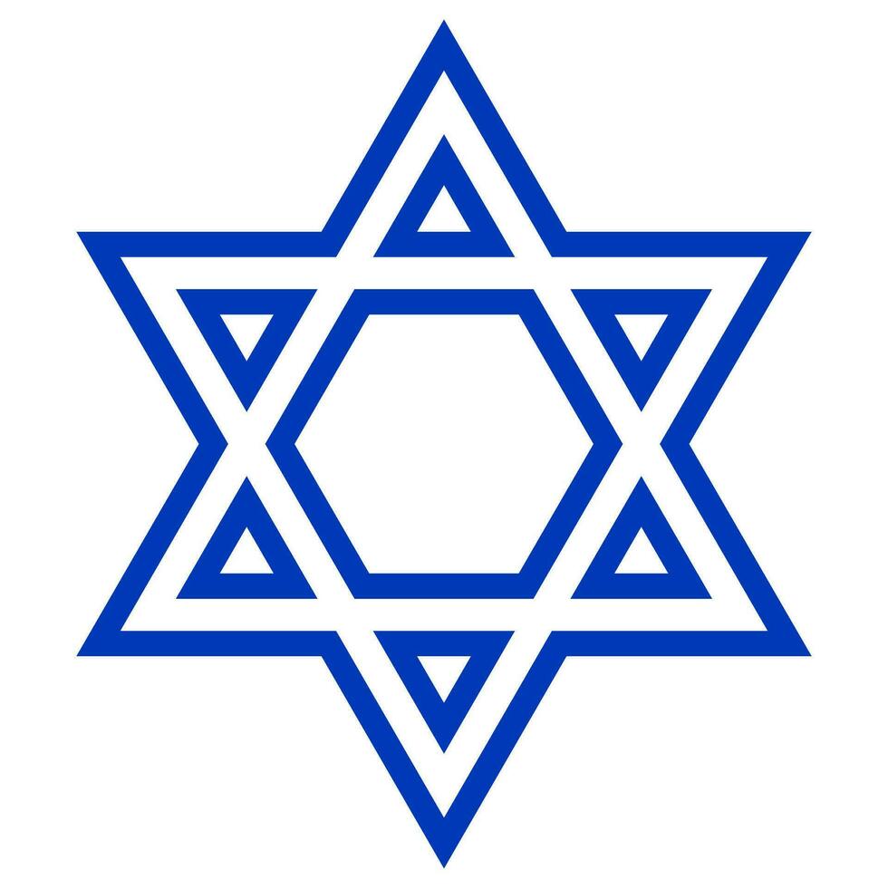 Star of David. Shield of David. Jewish star. Israel emblem. vector