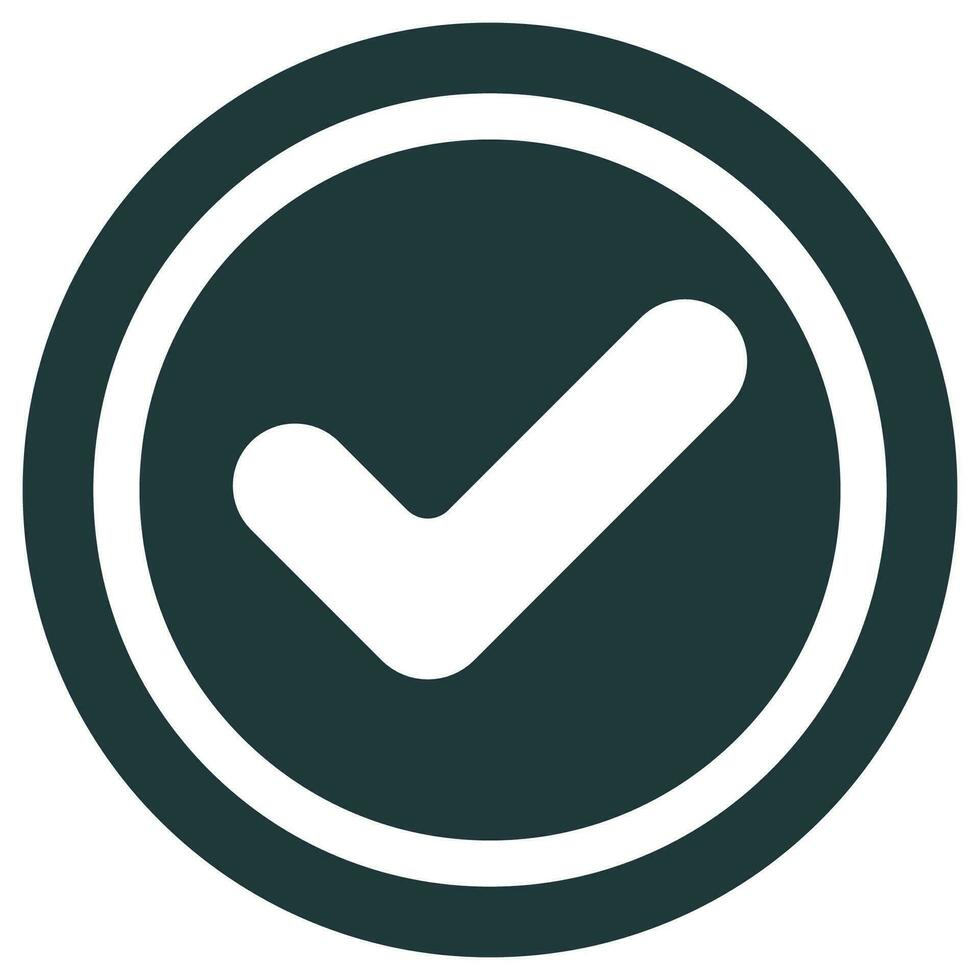 Checkmark tick. Correct symbol. Yes sign in circle. Checkmark illustration. Vote icon vector