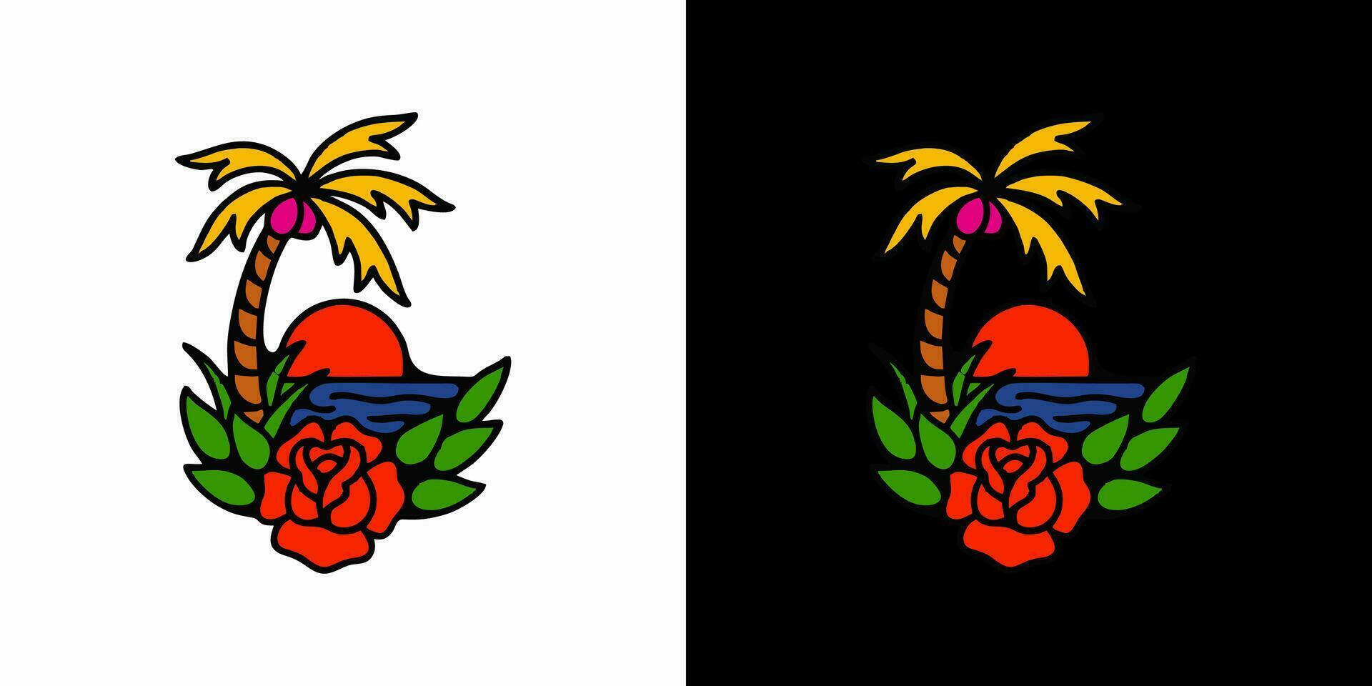 two different logos for a tattoo shop vector