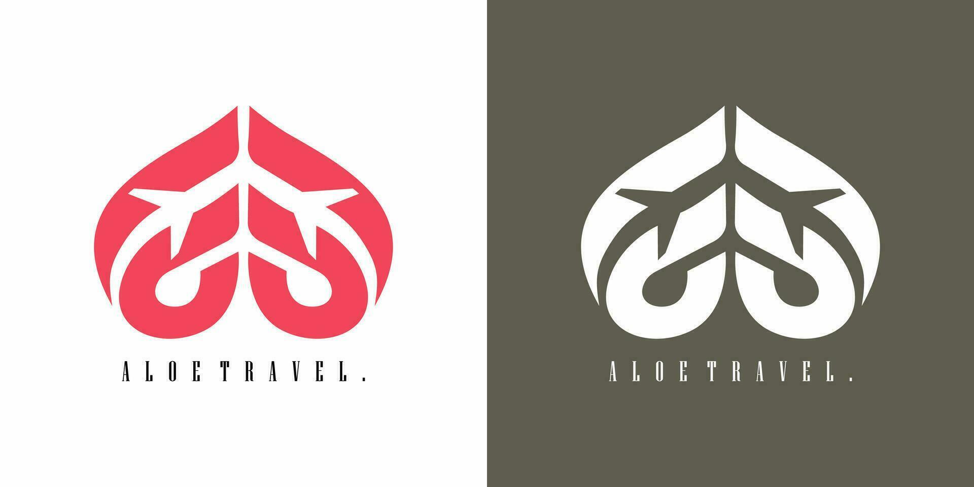 dos logos para el empresa viaje vector