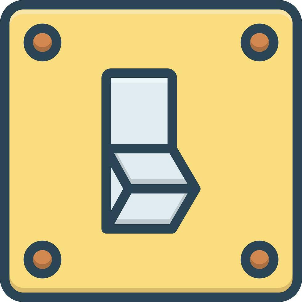 color icon for off vector