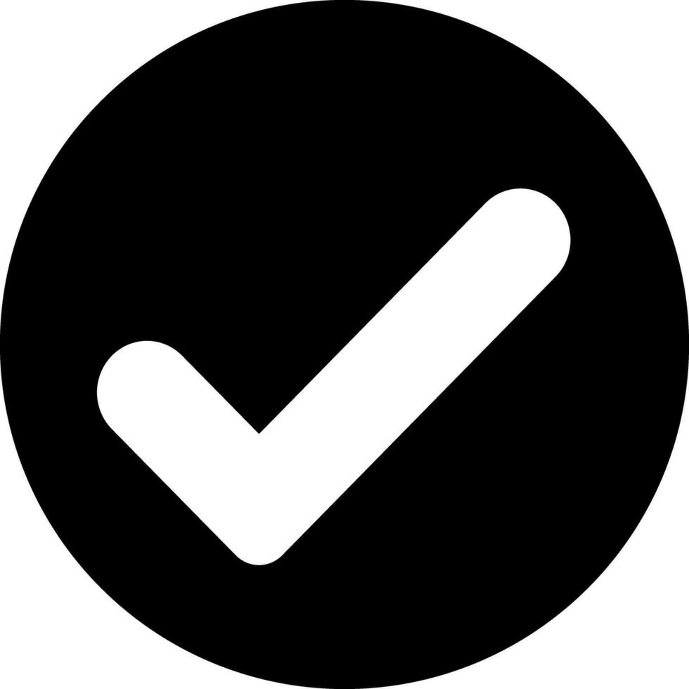 solid icon for checked vector