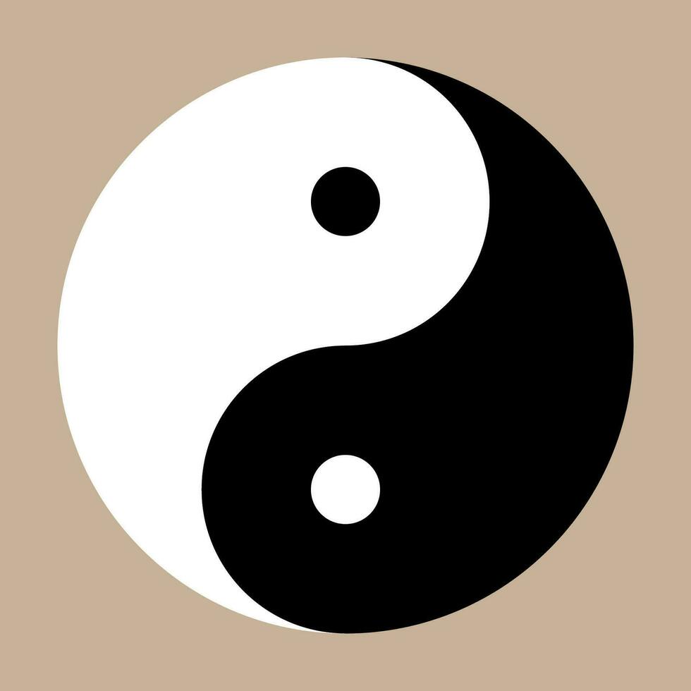ying y yang armonía símbolo. yin yang en círculo. equilibrar símbolo en negro y blanco vector