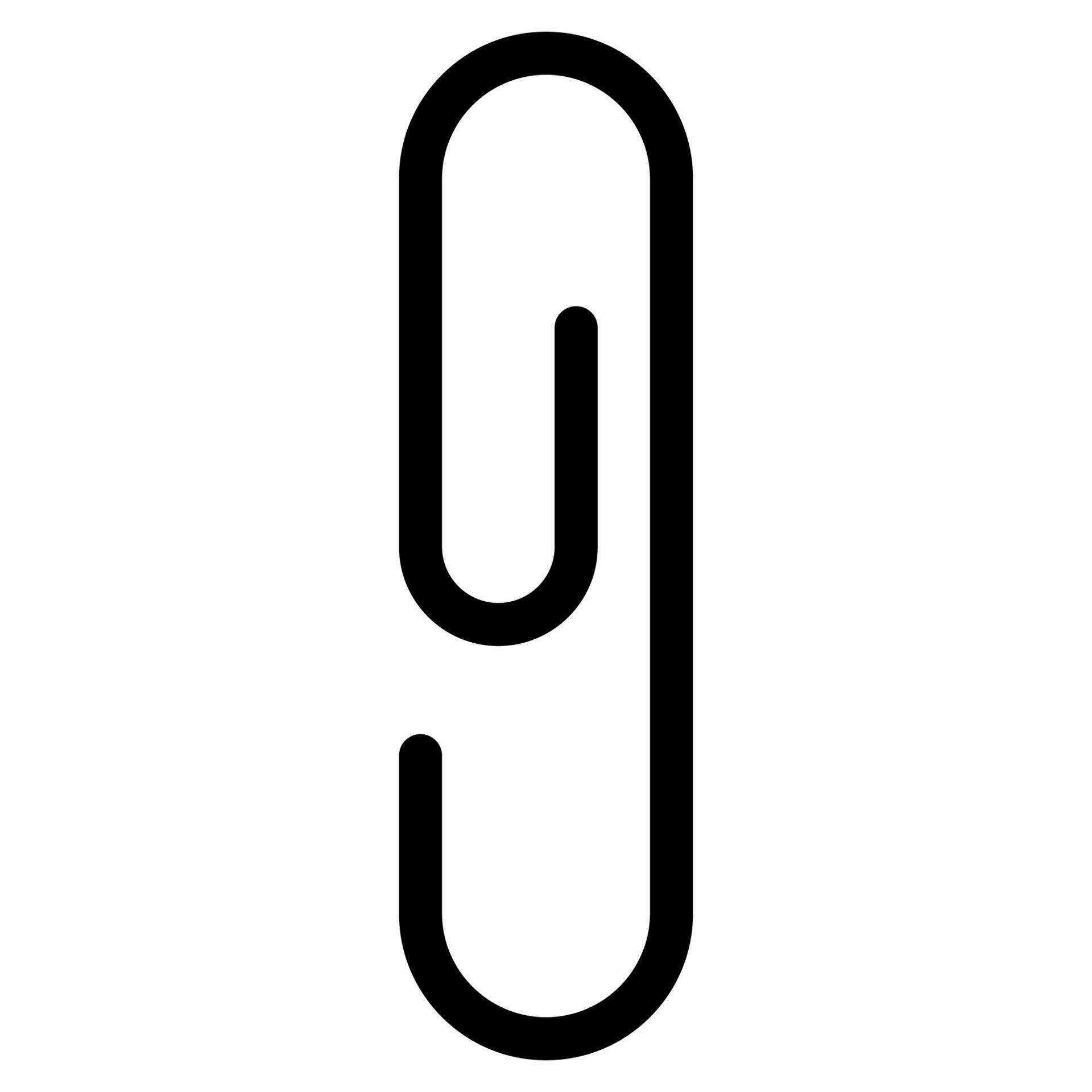 Paper clip. Black paperclip. Attach symbol. Document staple 28579715