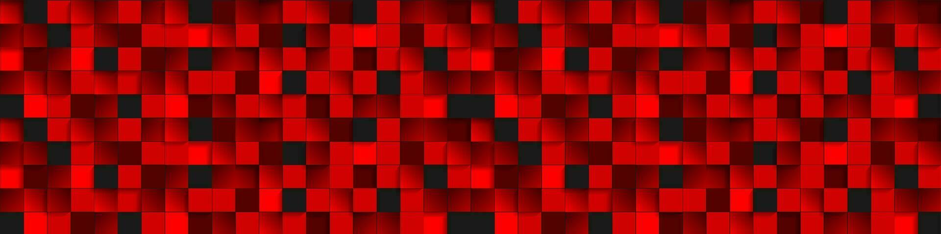 Abstract tech banner with red glossy mosaic squares 28579955 Vector Art ...