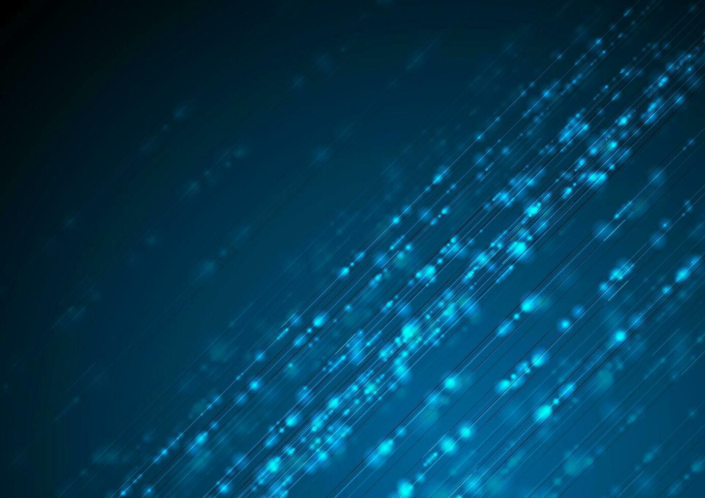 Tech geometric shiny sparkling blue abstract background vector