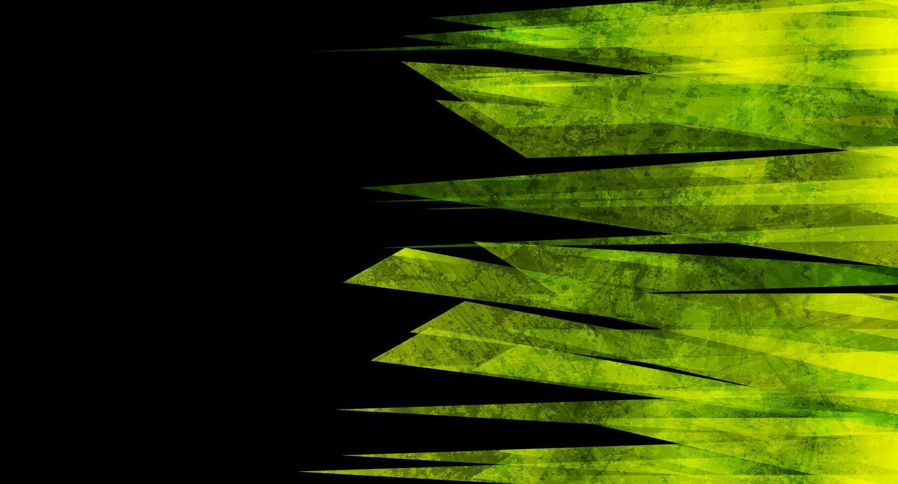 Green and black grunge stripes abstract background vector