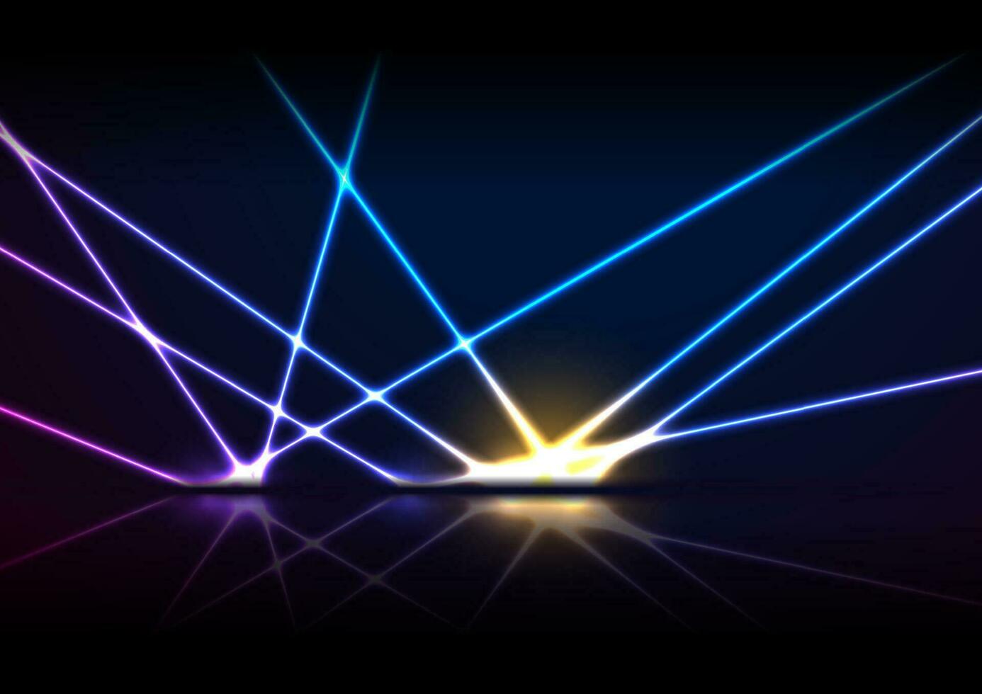 Blue purple neon laser lines technology modern background vector