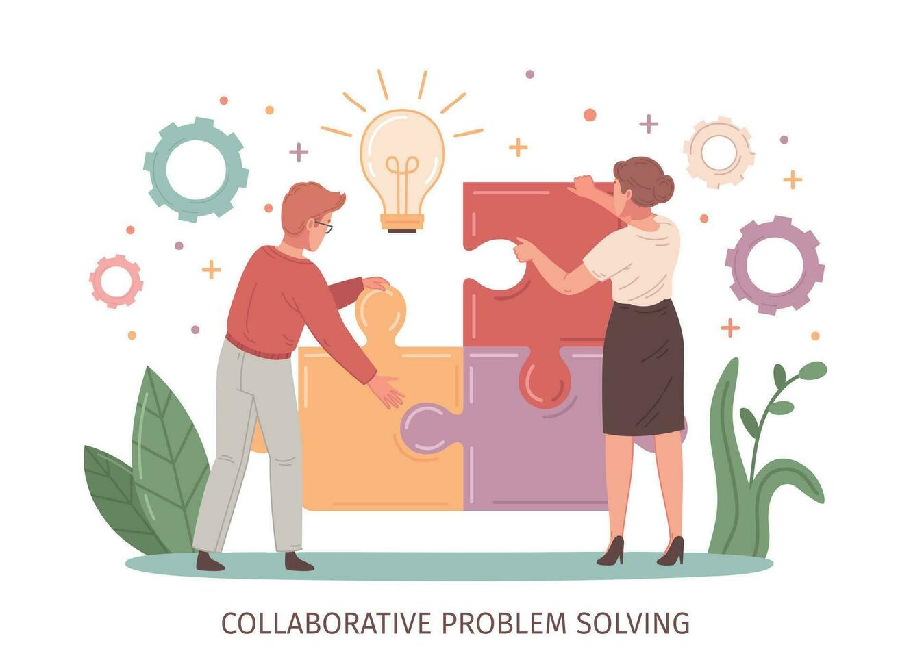 Conflict Resolution Flat vector