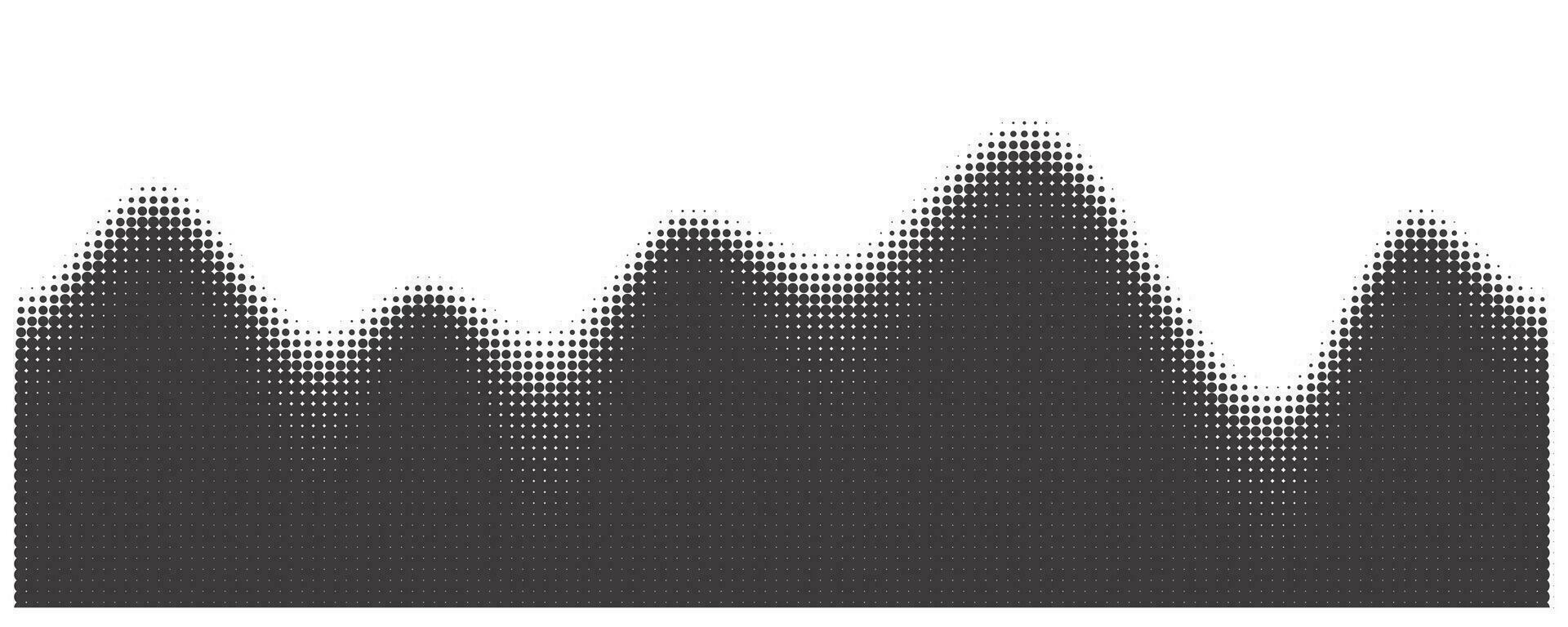 Dotted wave background. Halftone abstract vector gradient. Particle flow fade. Textured fluid effect. Dynamic design with points.