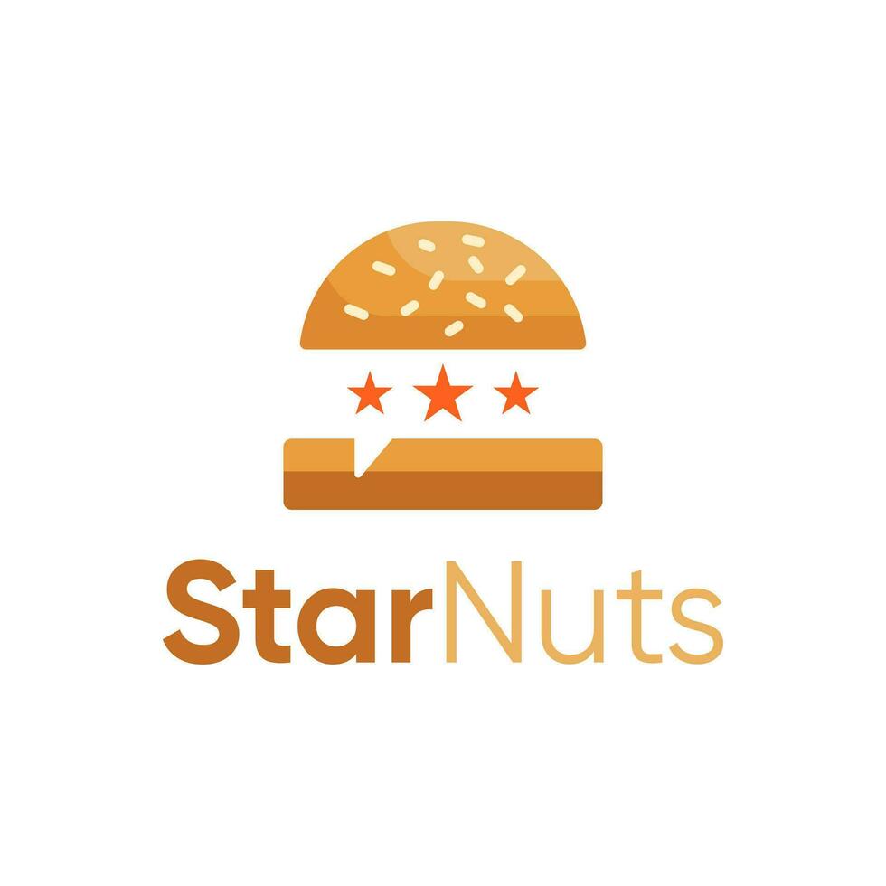 Logo combination of speech bubble and star. vector