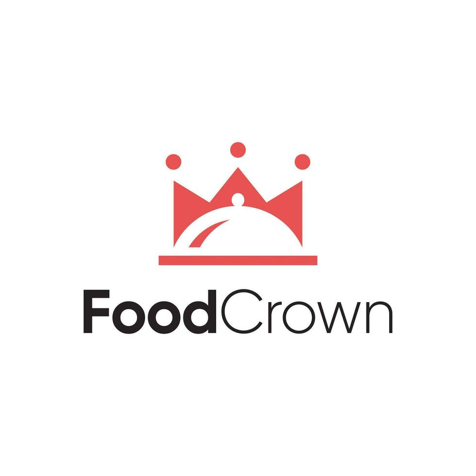 Cooking lid and the red king's crown logo. vector