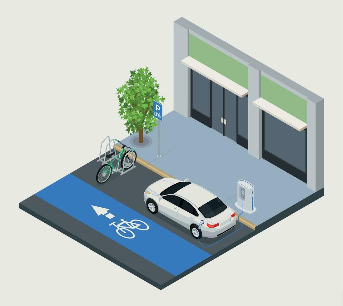 Electromobile Transport Concept vector