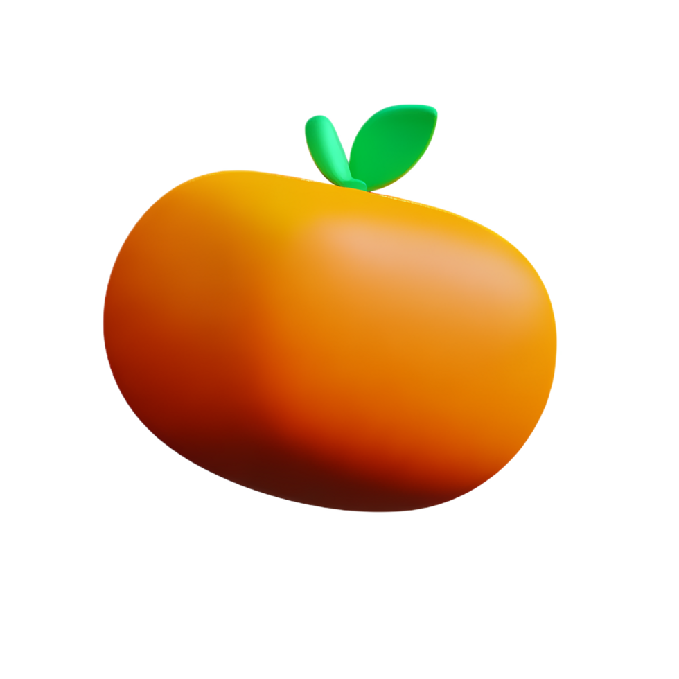 orange 3d tolkning ikon illustration png
