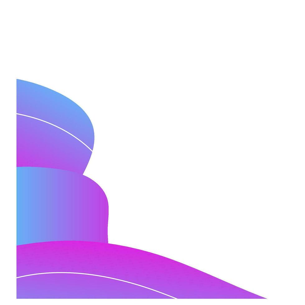 fluid wave corner border frame vector