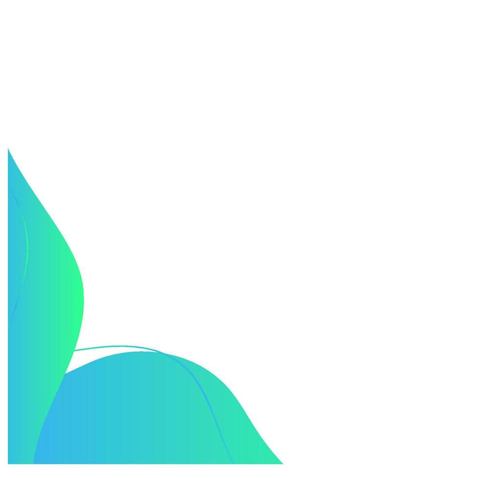 fluid wave corner border frame vector