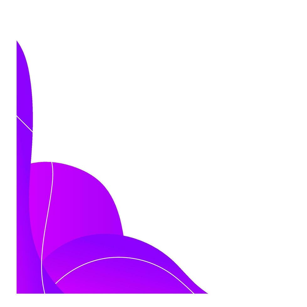fluid wave corner border frame vector