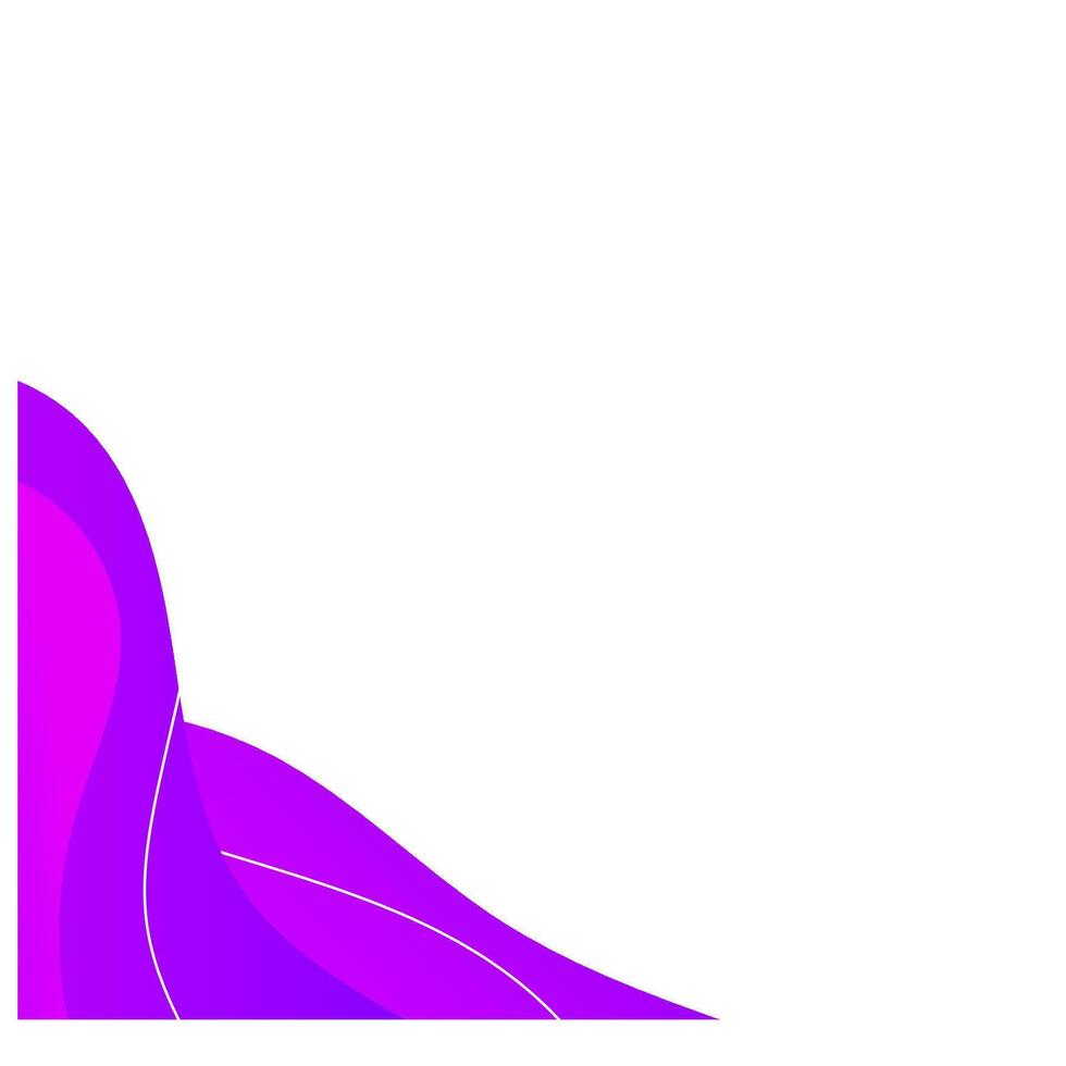fluid wave corner border frame vector