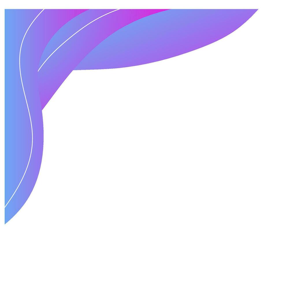 fluid wave corner border frame vector