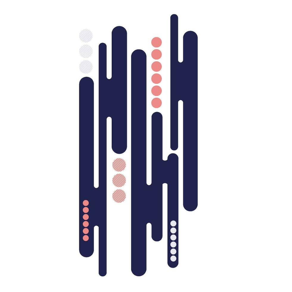 modern geometric rounded line shapes vector