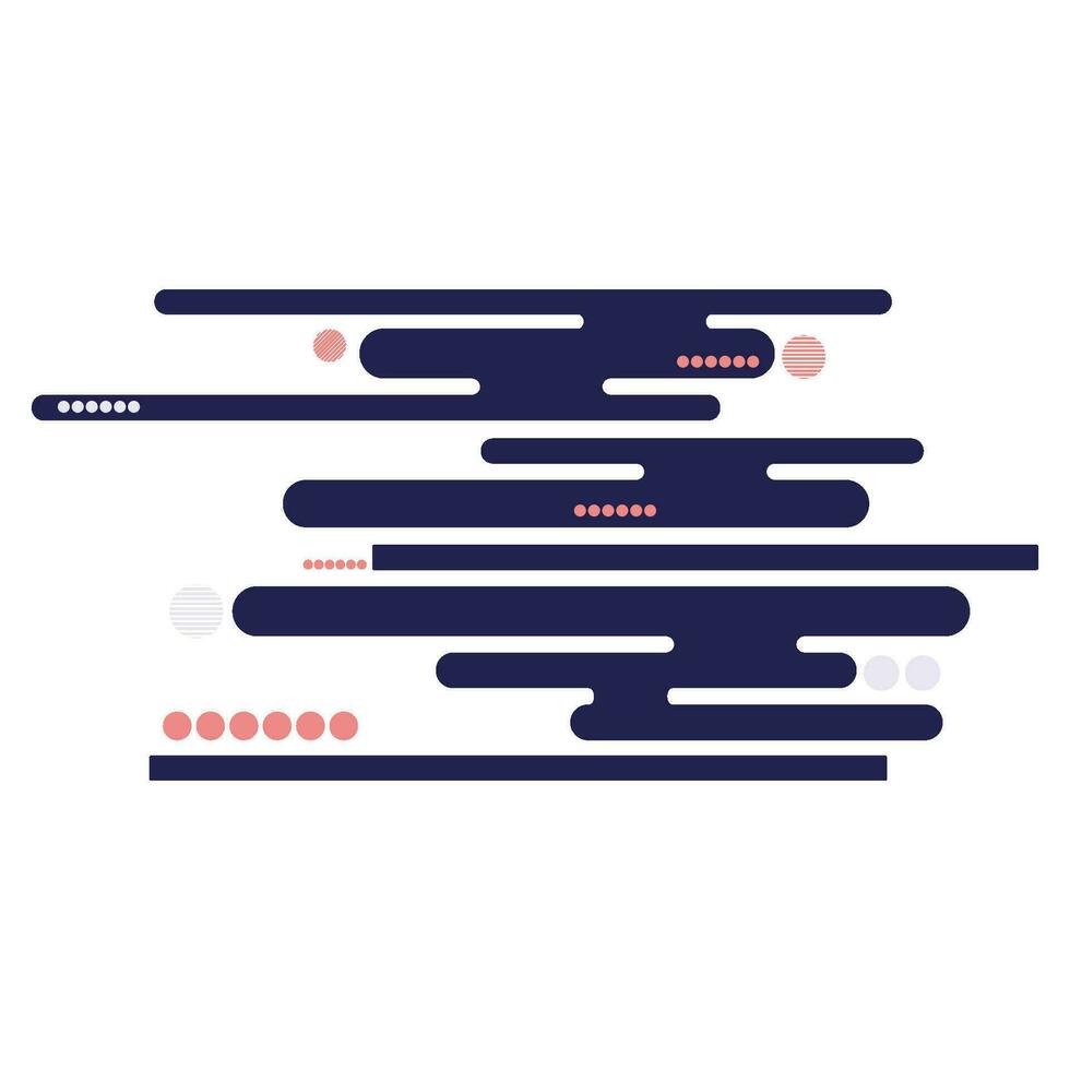 modern geometric rounded line shapes vector
