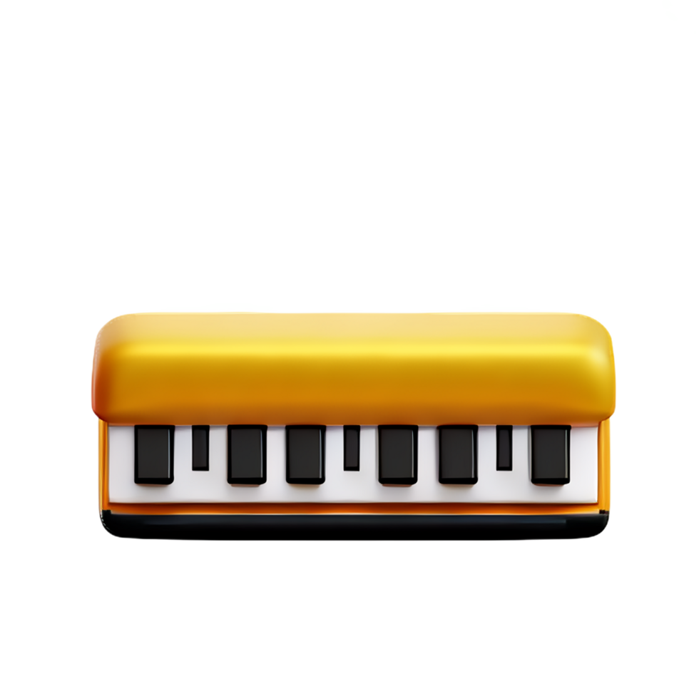 piano 3d rendering icon illustration png