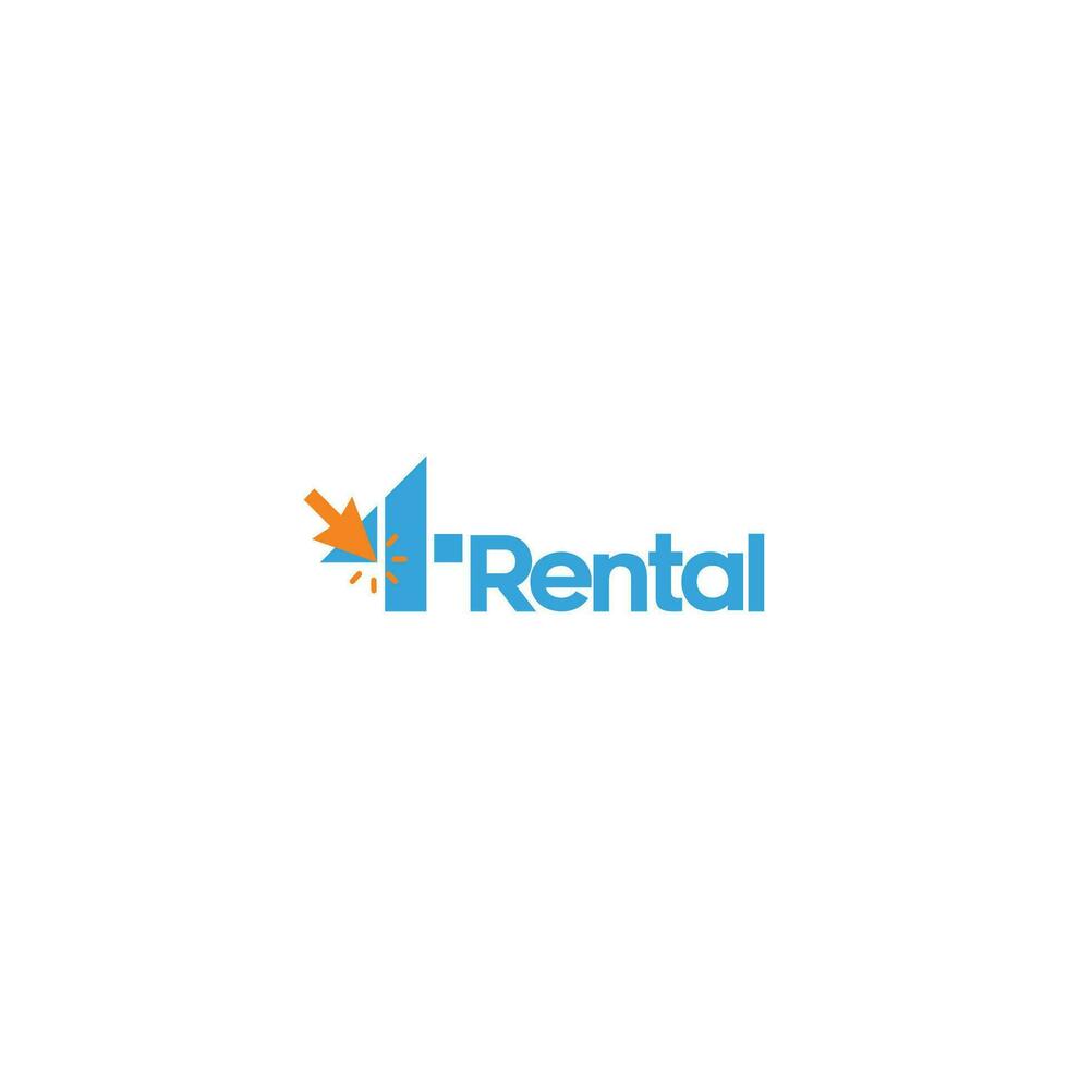 click 4 rental logo design vector
