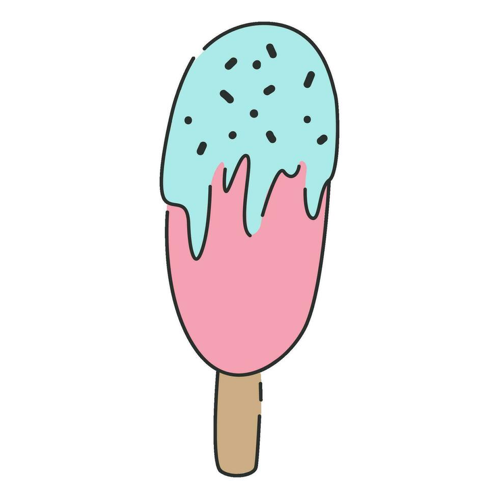 ice cream simple outline clipart vector