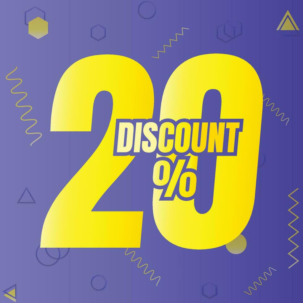 20 percent discount deal sign icon, 20 percent special offer discount vector, 20 percent sale price reduction offer design, Friday shopping sale discount percentage icon design vector