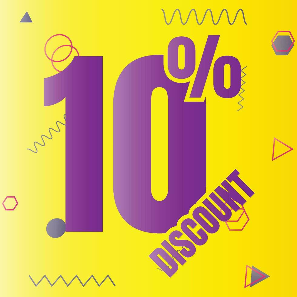 10 percent discount deal sign icon, 10 percent special offer discount vector, 10 percent sale price reduction offer design, Friday shopping sale discount percentage icon design vector