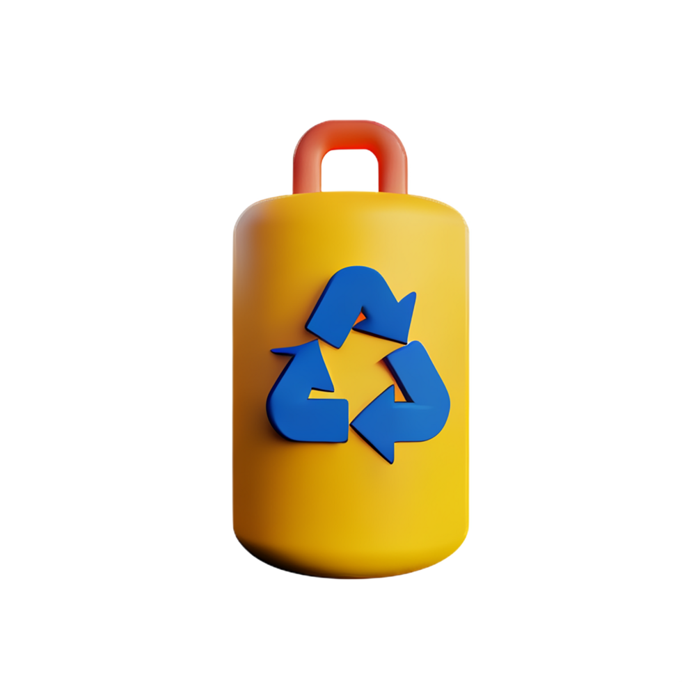 recycle 3d rendering icon illustration png