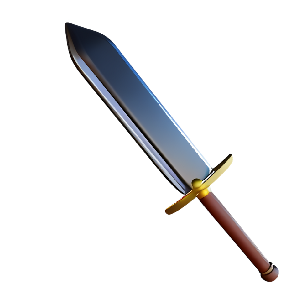 sword 3d rendering icon illustration png