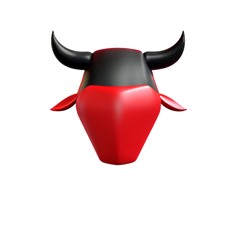 bull 3d rendering icon illustration png
