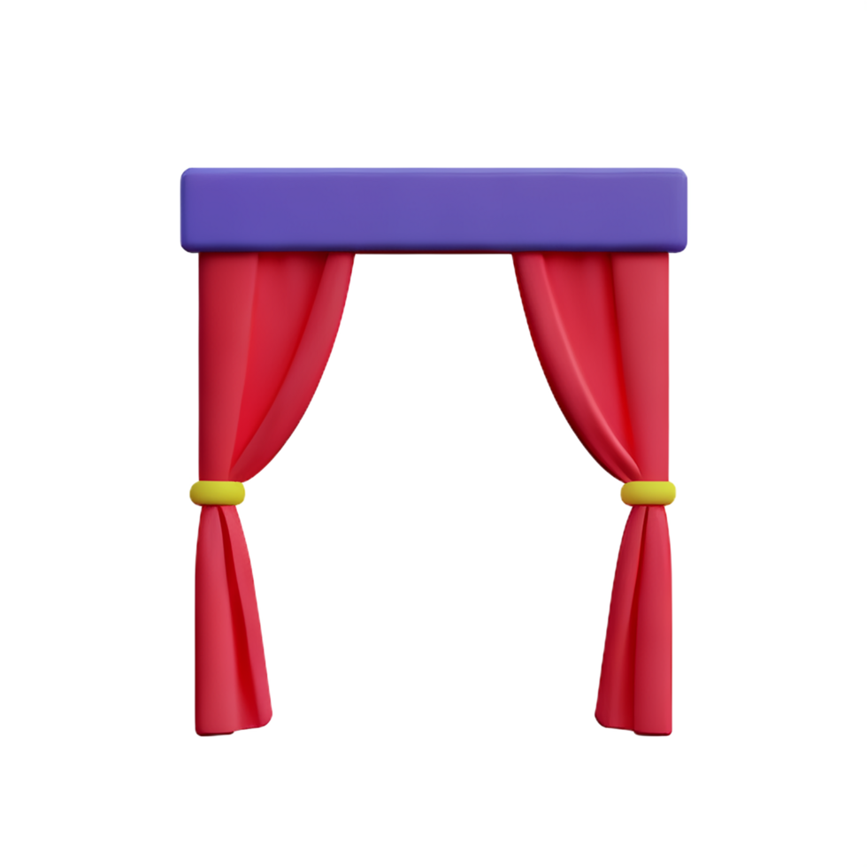 curtain 3d rendering icon illustration png