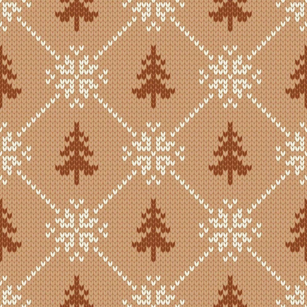 Scandinavian style. Vector illustration with snowflakes and christmas trees.
