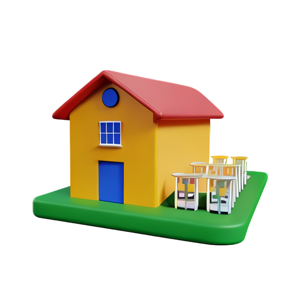 farm 3d rendering icon illustration png