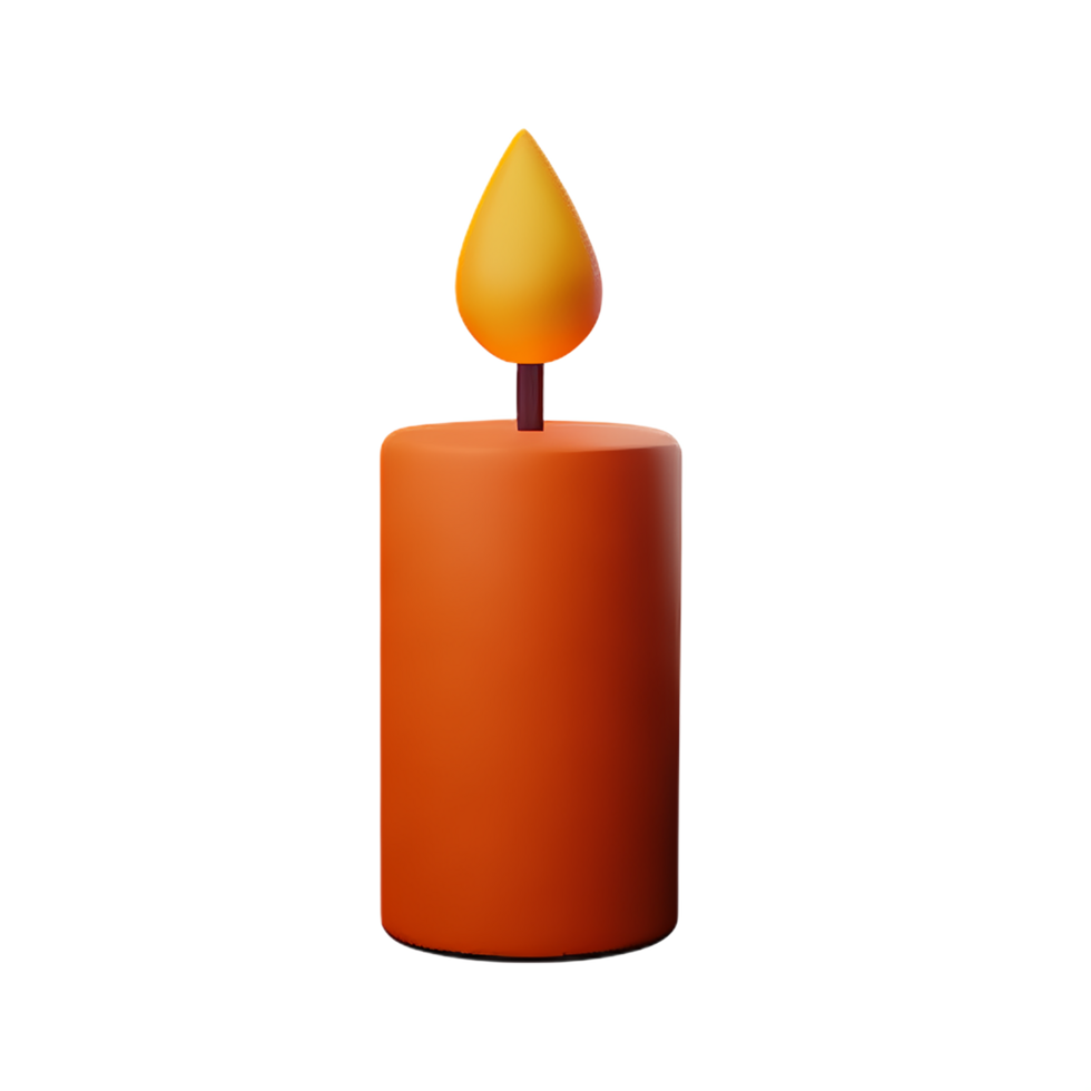 candle 3d rendering icon illustration png