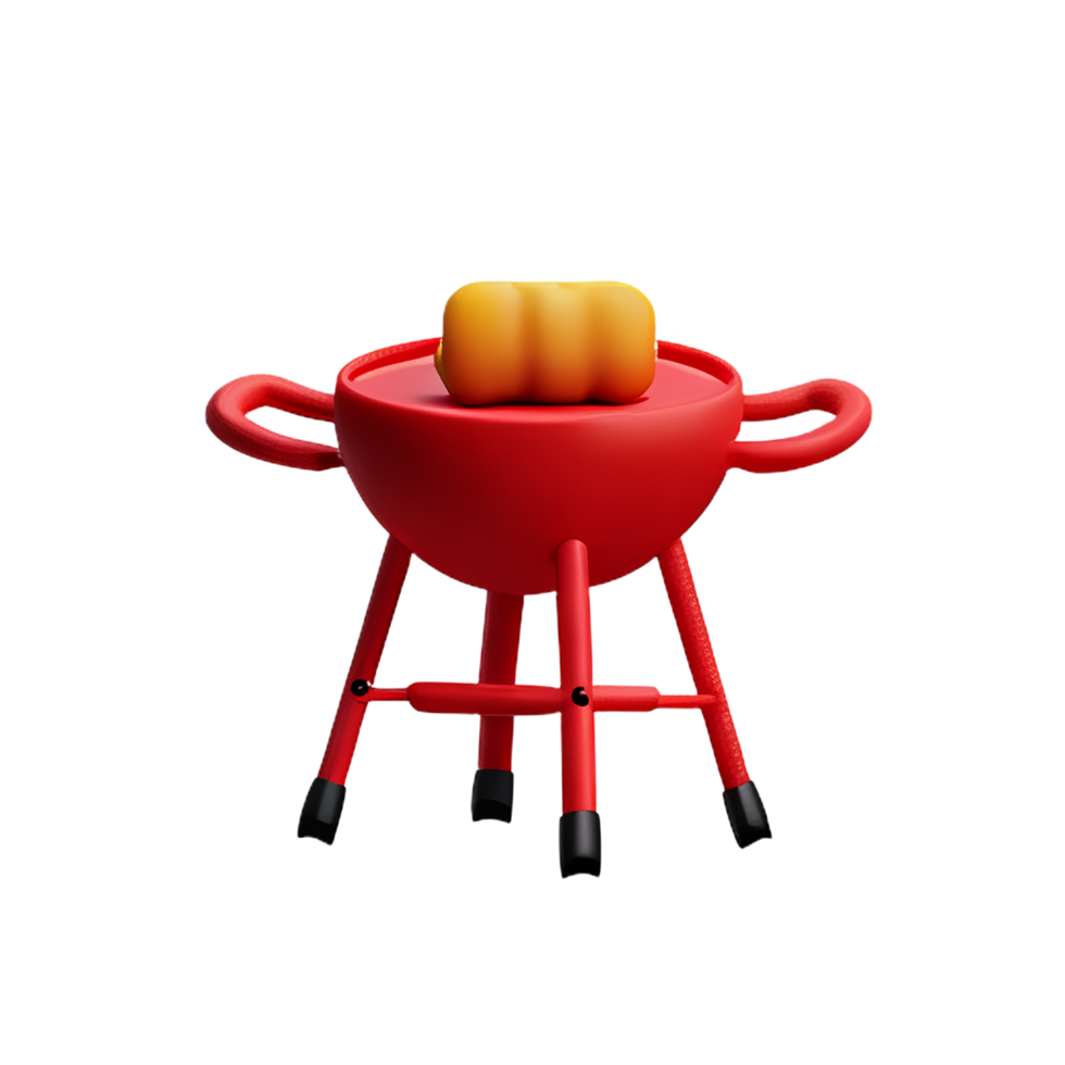 bbq 3d rendering icon illustration png