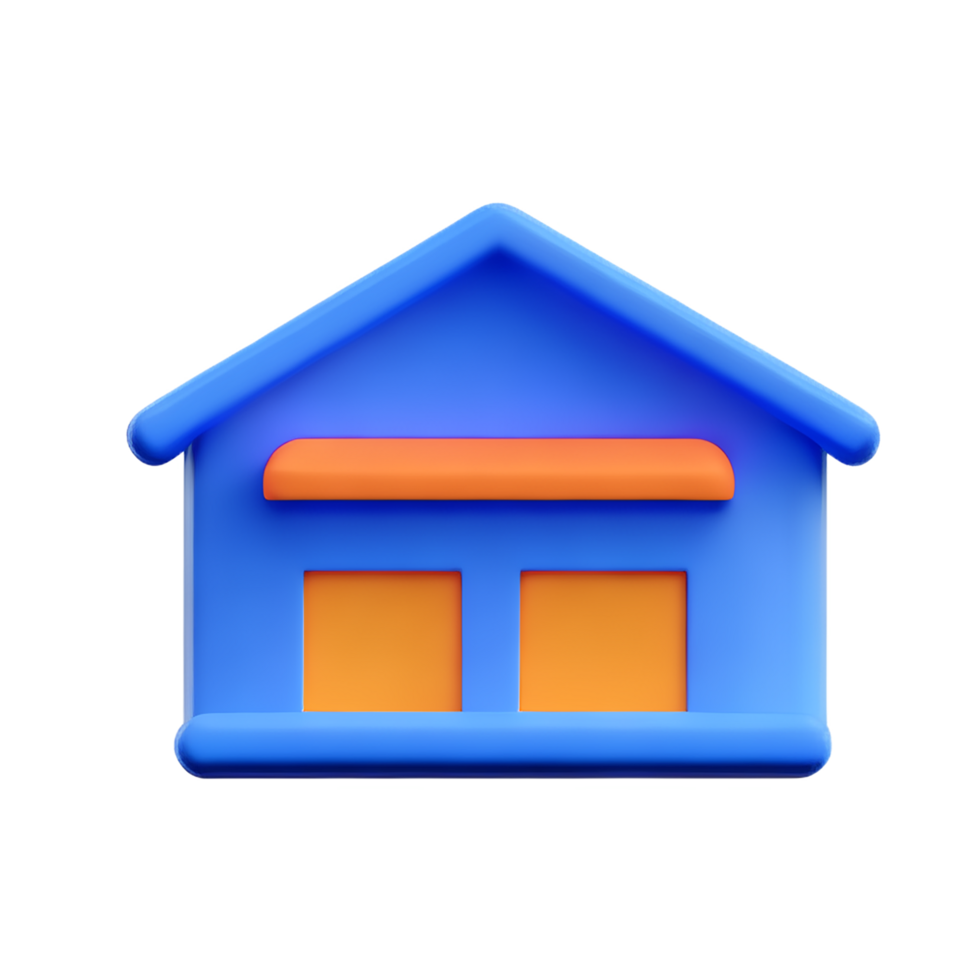 warehouse 3d rendering icon illustration png