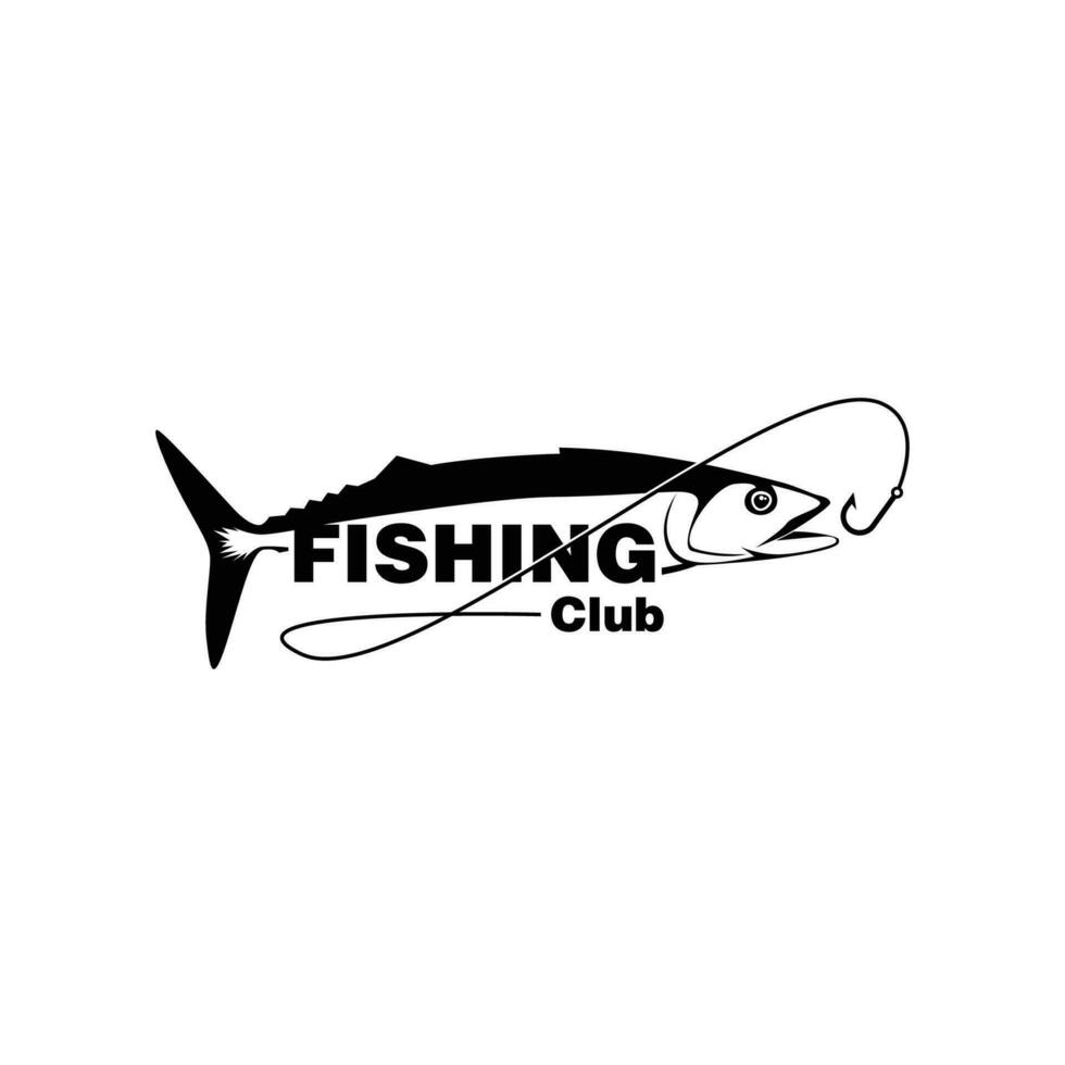 fishing club logo template vector