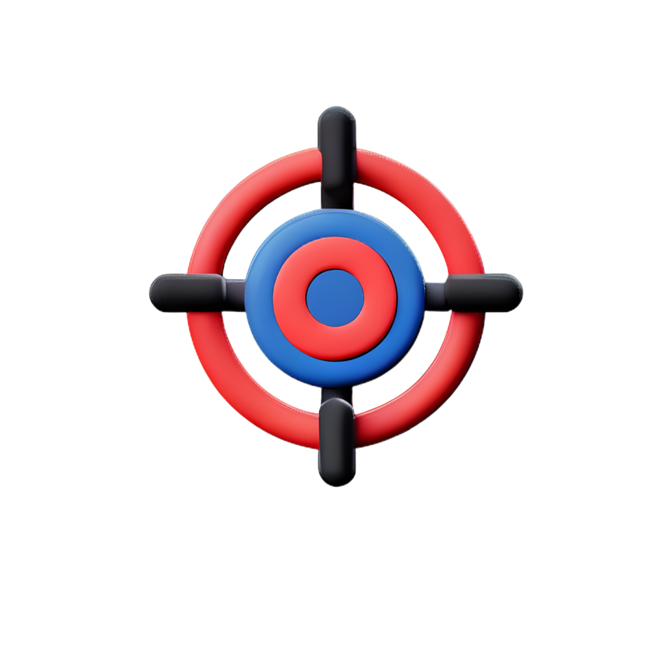 target 3d rendering icon illustration png