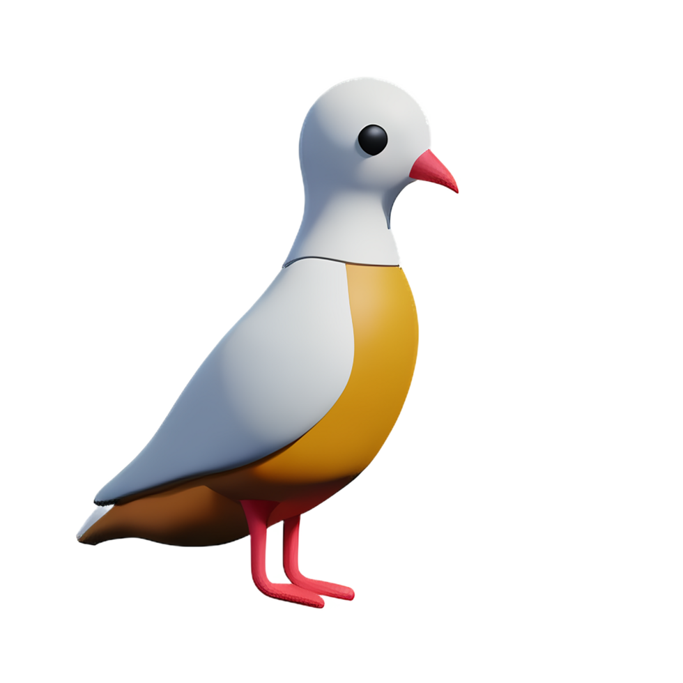 dove 3d rendering icon illustration png