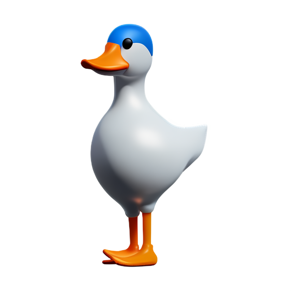 duck 3d rendering icon illustration png