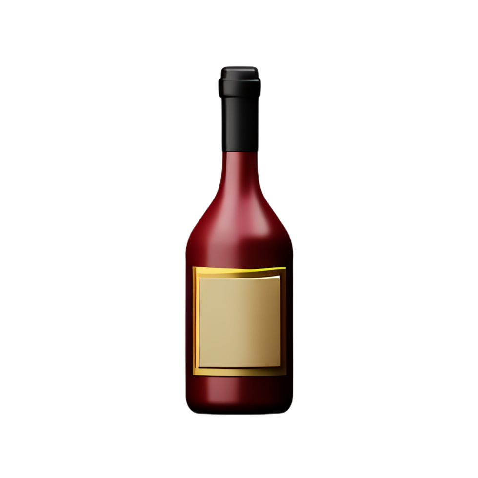 wine 3d rendering icon illustration png