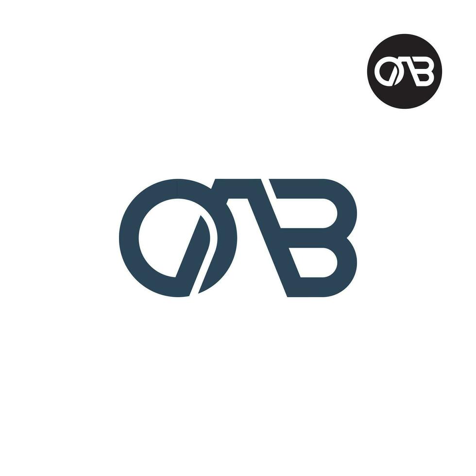 Letter OAB Monogram Logo Design vector