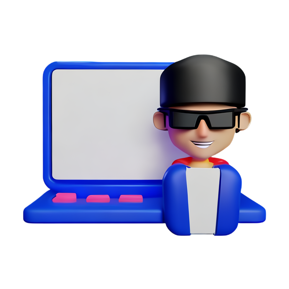 hacker 3d rendering icon illustration png