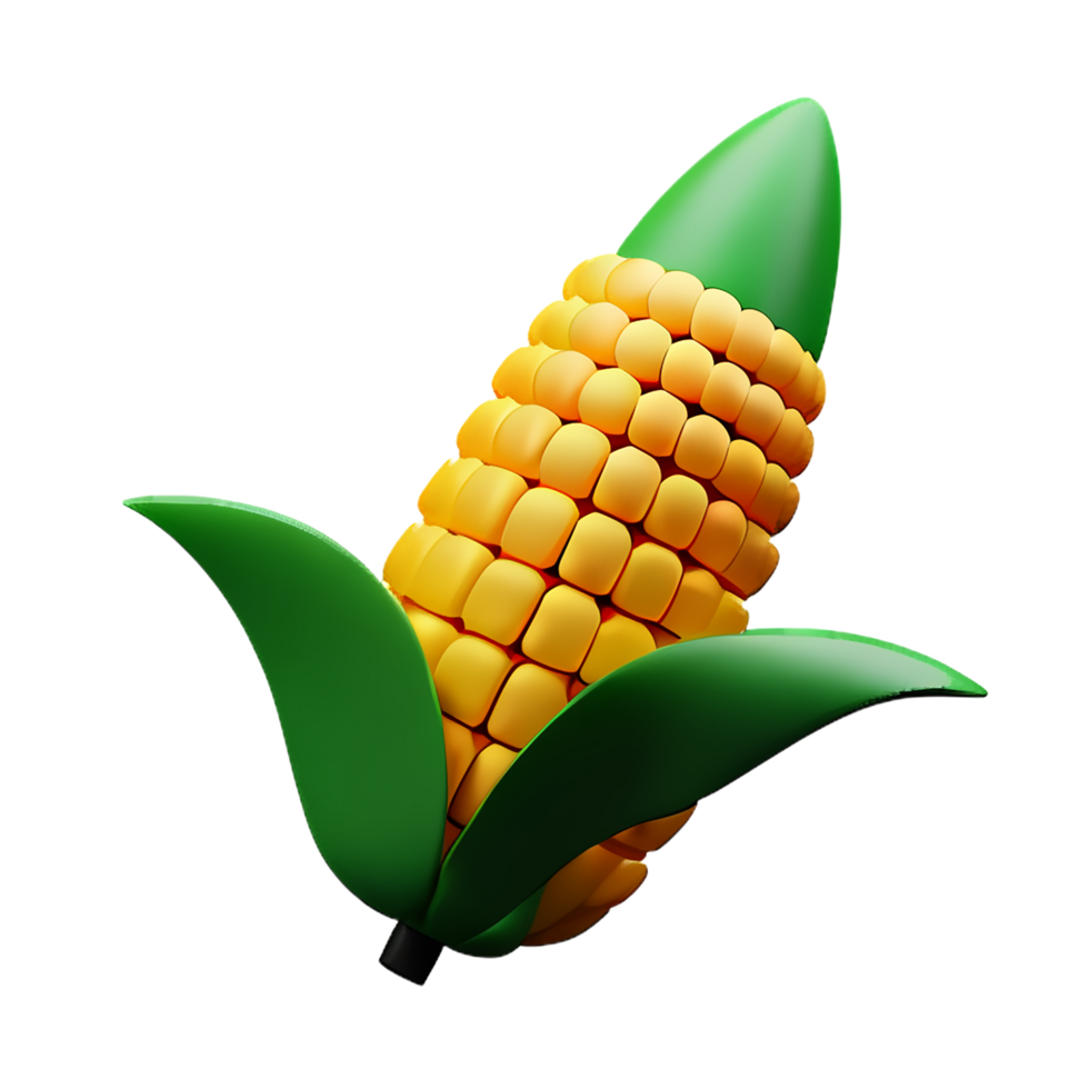 corn 3d rendering icon illustration png