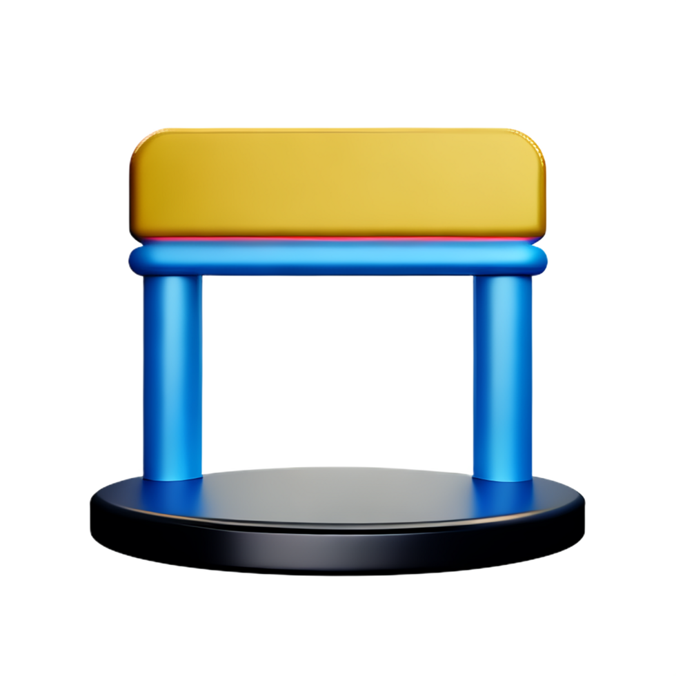 stage 3d rendering icon illustration png