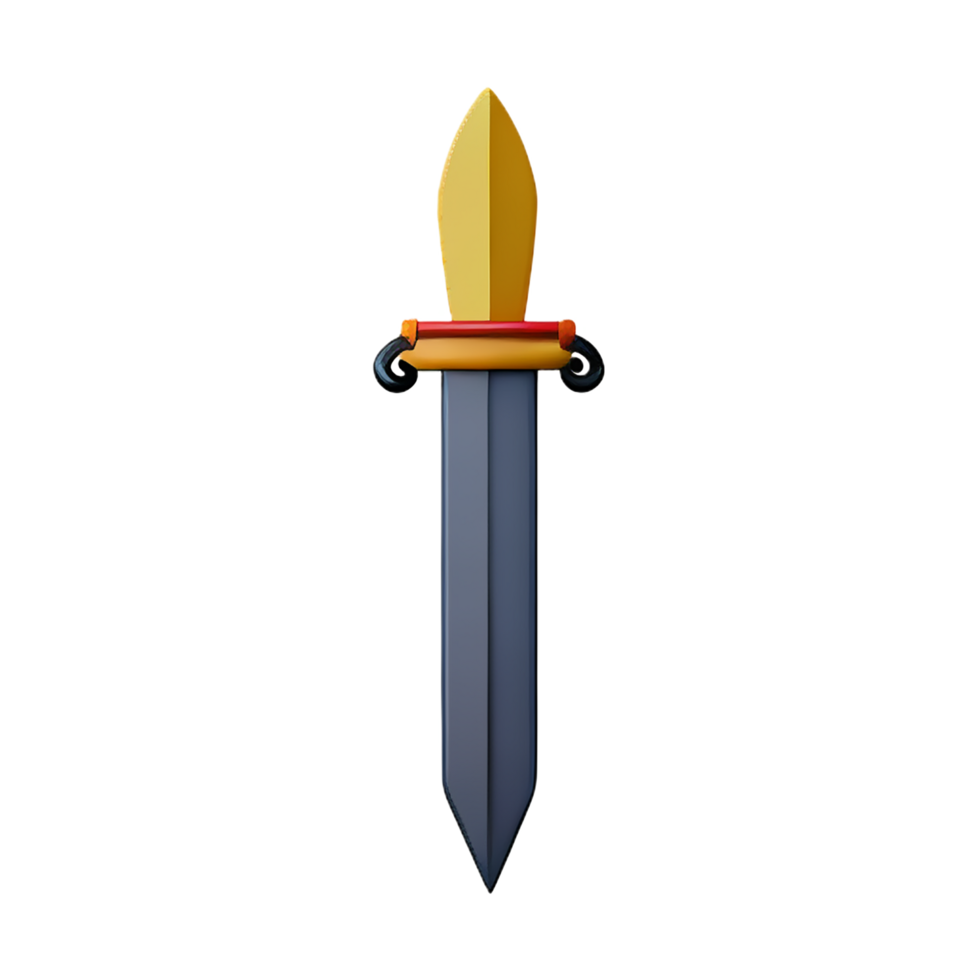 sword 3d rendering icon illustration png